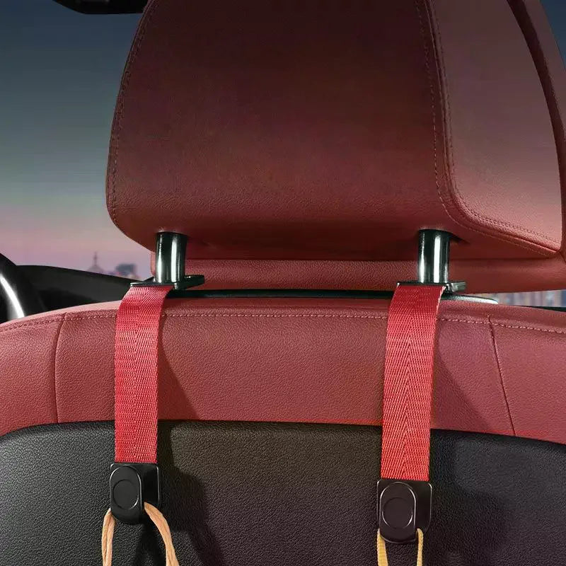 2Pcs Car Storage Interior Accessories Car Headrest Hooks Hanger For Bags Seat Back Organizer Holder Clips Auto Fastener Hooks