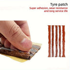 Emergency Tire Repair Kit - Heavy-Duty Glue & Rubber Strips for Flat Puncture Fix on Cars/Trucks/RVs, On-the-Go Safety Solution
