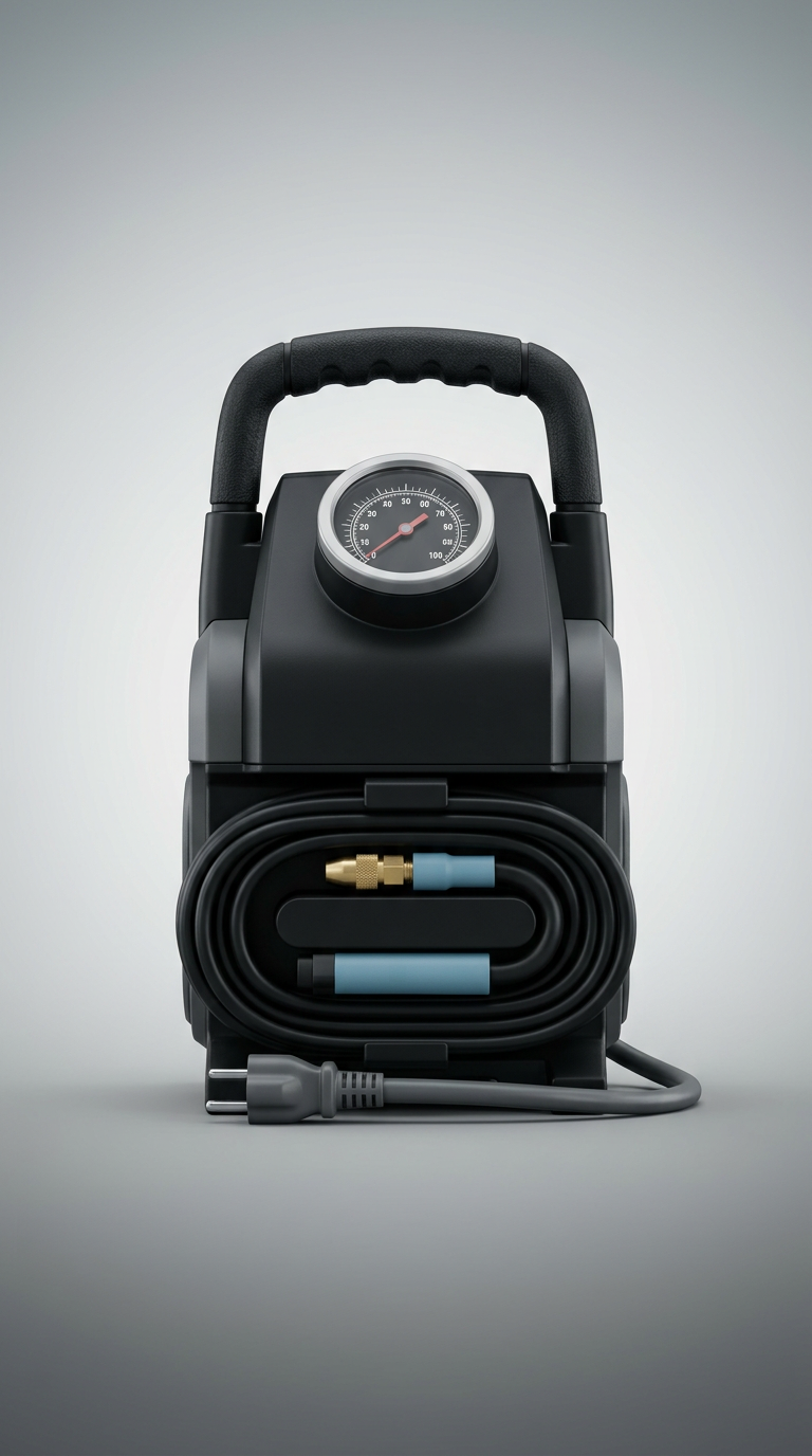 Heavy-duty tire inflator with digital gauge