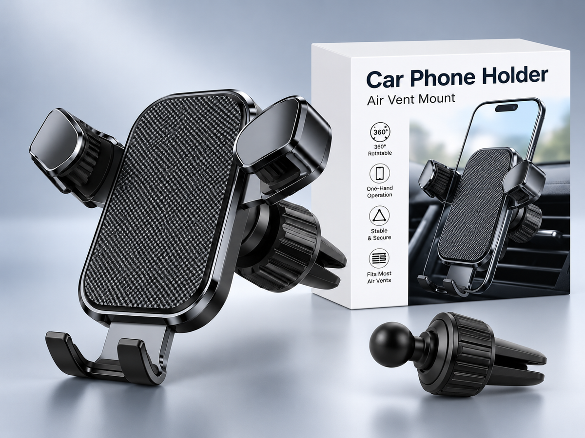 Car Phone Holder Car Air Vent Clip Mount Mobile Cell Stand Smartphone GPS Support For 4.7-6.7 Inch Mobile Devices